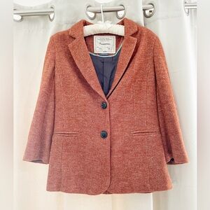 Cartonnier Anthropologie Rust Wool Blend Blazer Jacket Size Small